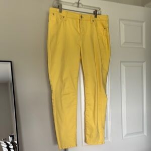 Talbots Yellow Ankle Cropped Jeans Vibrant Style